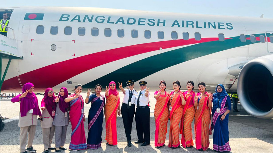 Biman operates all women flight on Int'l Women's Day